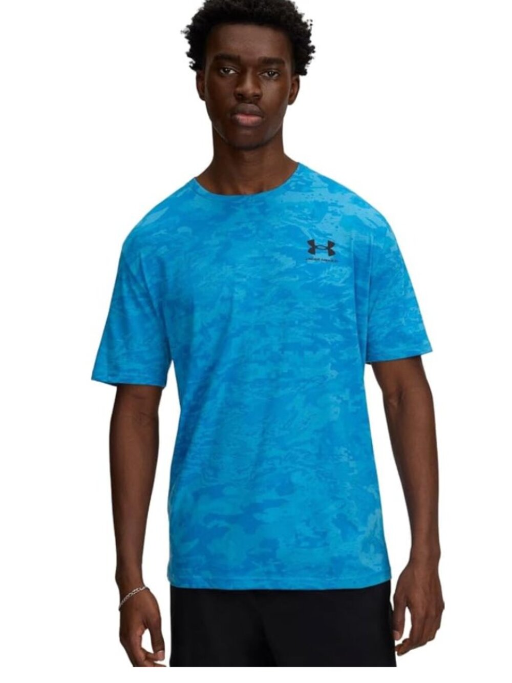 Under Armour mens Camo Short Sleeve Tshirt Blue